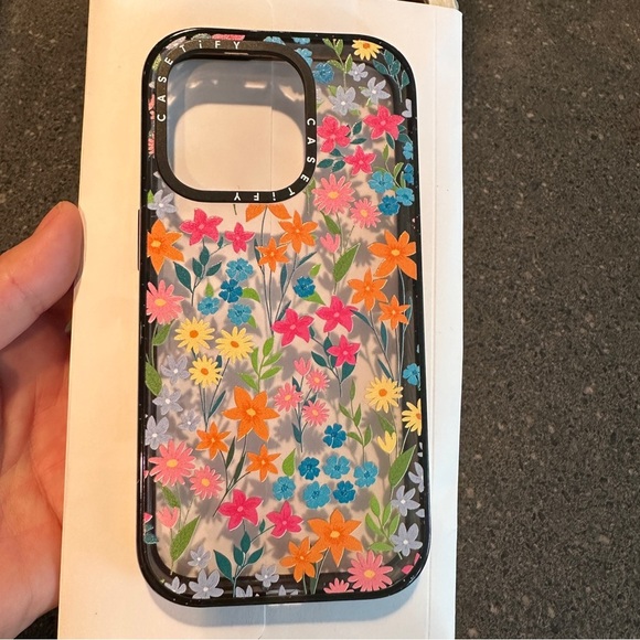 NEW Casetify Impact case for iPhone 14 Pro in Bright Spring Flowers, hard shell - Picture 1 of 4